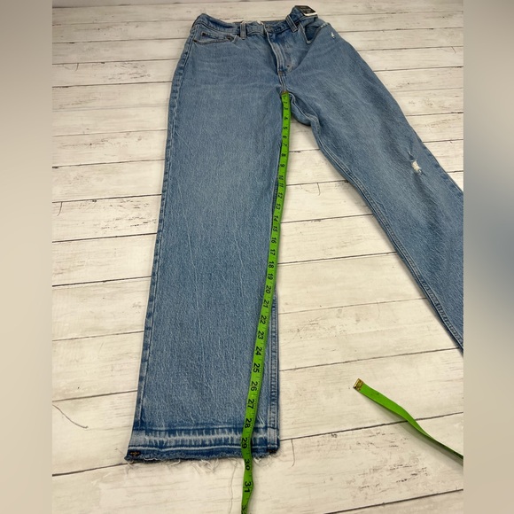 Abercrombie & Fitch ‘90s Straight Ultra High Rise 28/6R Denim Jeans NWT - Picture 10 of 12